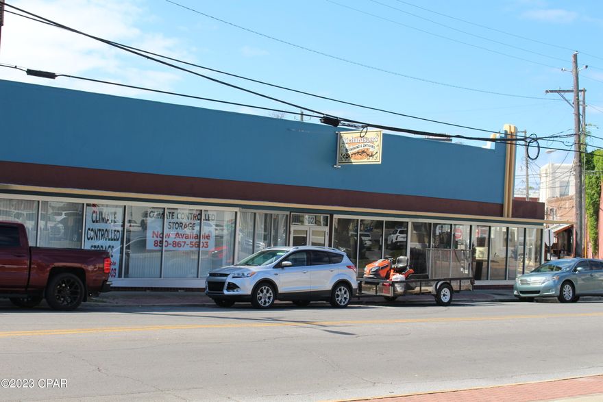CURRENTLY UNDER CONTRACT, SELLER WILL CONSIDER BACKUP OFFERS!!Historical building located on SW corner of East 4th Street and Luverne in Downtown Panama City.  This building is in a prime location for your business. The front glass windows allow for a ton of natural light into the space.  This area is zoned Commercial DTD allowing for a variety of uses.  Approximately 12,972 SF, which includes 9,600 SF of 1st level GBA.  One front side of the building is approximately 3,200 SF h/c space with storage sheds separate entrance, security & gross income of $3,600 per month.  Other side could be leased or owner occupied space with approximately 6,400 SF GBA, some heated/cooled; warehouse, etc.  Not included in 9,600 SF is the 2nd level loft area or approximately 3,200 SF of space.