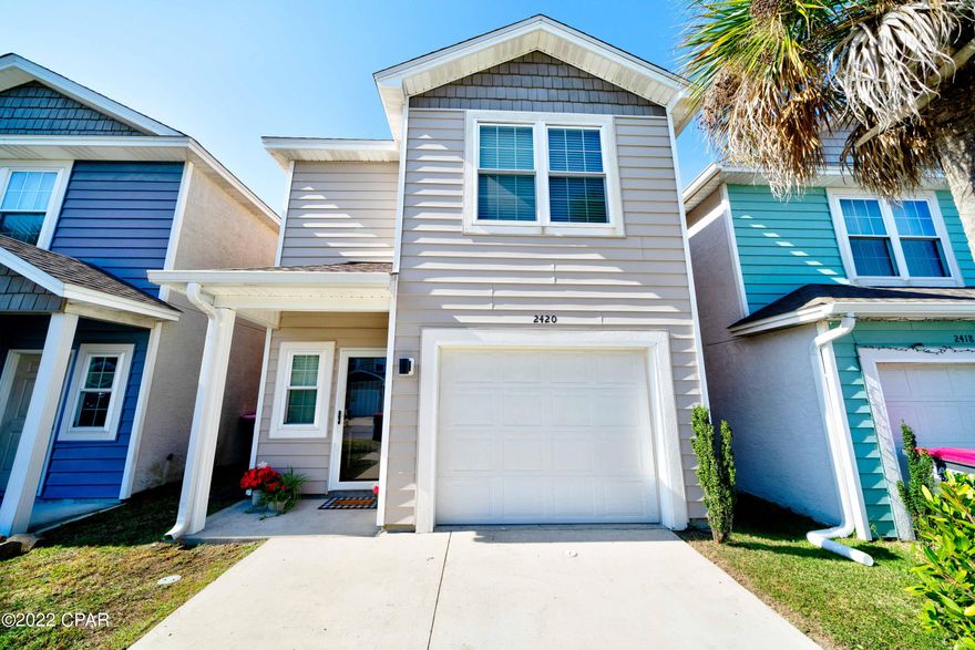 CURRENTLY UNDER CONTRACT, SELLER WILL CONSIDER BACKUP OFFERS

This 4 bedrooms and 2 1/2 baths gives extra space with 9 foot ceilings. Beautiful open concept downstairs. Kitchen has breakfast bar, with granite countertops with stainless appliances and side entrance to the covered porch and fenced yard.  Upstairs are 4 bedrooms and laundry with 2 full baths both having granite counters. This home is just minutes from the white sandy beaches, St. Andrews State Park, The Navy Base, and Bay Point Golf Club . All measurements are to be verified by buyer.