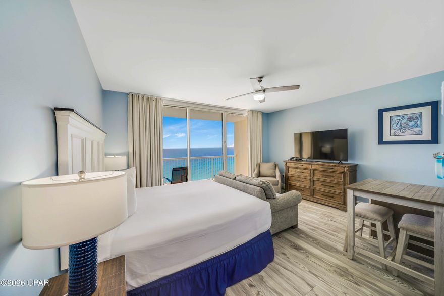 You won't find a more beautifully updated coastal condominium on the market!  Majestic Beach Resort 1612 has been completely refreshed from top to bottom! Step inside to this beach-inspired design studio with charming shiplap accents and stylish coastal décor.  Enjoy a fully renovated kitchen with full-size oven and refrigerator, new flooring throughout, updated bath, updated everything!  This stunning property comes fully furnished and turnkey ready for you to make this your vacation retreat or income-producing investment. Majestic Beach Resort offers direct beach access along with some of the area's most sought-after amenities, including multiple indoor and outdoor pools, hot tubs, a state-of-the-art fitness center, movie theater, poolside bar, convenient deli and coffee shop, beach store, covered parking garage, and more.  With everything you need right at your fingertips, you will never want to leave. Schedule your private showing today and start enjoying your own piece of paradise!