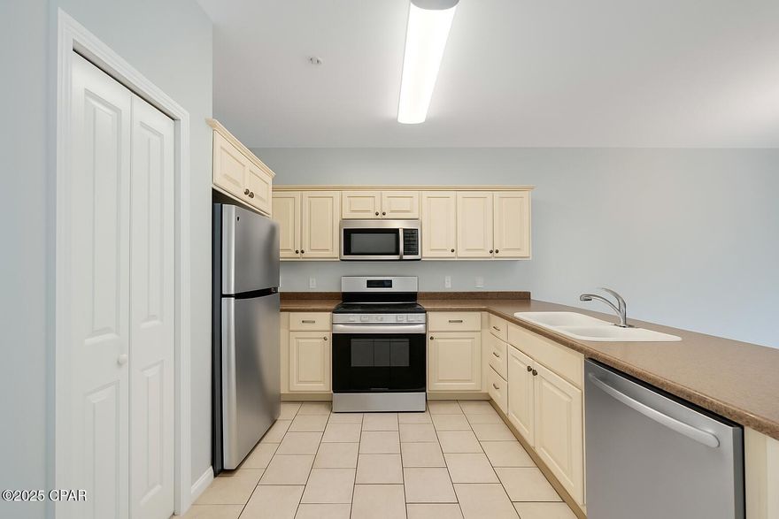 Welcome to this beautiful and move-in-ready 2-bed, 2.5-bath townhome in the gated community of Annabellas. Step inside to a bright, welcoming living room that flows effortlessly into the kitchen and dining area, creating a comfortable layout for both daily living and entertaining. The kitchen features brand-new stainless steel appliances and sits just steps from the conveniently located half bath and laundry area on the main level.

Upstairs, you'll find two generously sized bedrooms—each with its own full private en-suite bathroom—providing a true dual-suite setup that's perfect for privacy, guests, or roommates.

Annabellas offers a well-maintained pool, a fitness center, and a prime east-end Panama City Beach location. You can head east and be over the Hathaway Bridge and into town within minutes, or west, and be and the beach in 5-10 min or Pier Park in 15-20!

Thoughtfully updated and exceptionally located, this townhome delivers both comfort and convenience in one of PCB's most accessible communities.