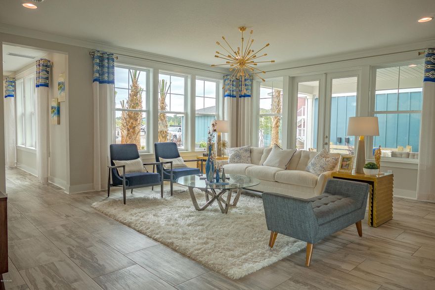 This house is a new construction Model Home Example and not the actual house being built. SB home shown has custom and optional features. Please ask agent for standard feature list. This home features the Anastasia floor plan with Boatbuilder Elevation. 3 bedroom, loft, 2.5 bath, 3 car garage