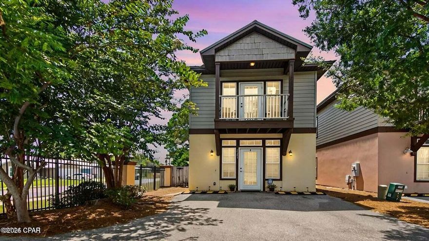 Discover your ideal Panama City Beach retreat without the burden of high HOA fees with this charming home! This delightful 3-bedroom, 2.5-bathroom residence is ideally situated within walking distance to the beach making it the perfect match for your coastal living dream. Nestled on a prime corner lot, this property is a versatile gem ideal for Airbnb investment or personal use. The main level boasts an inviting open concept layout with stainless steel appliances, a spacious pantry, laundry room, and extra storage. Step upstairs to discover three bedrooms, including a master suite with a walk-in closet. The second bedroom features balcony access and charming views, while the third bedroom exudes comfort. With a sturdy metal roof above, this home is built to stand the test of time. The backyard deck has been recently updated, adding to the home's appeal. Additionally, the stairs and hallway upstairs now boast new Life proof floors. Experience the great neighborhood ambiance with attractions nearby, plus the convenience of extra parking and a designated dog-walking area. Don't miss out on this opportunity to own a home that combines proximity beach access with affordable ownership. Call now to book your private tour!