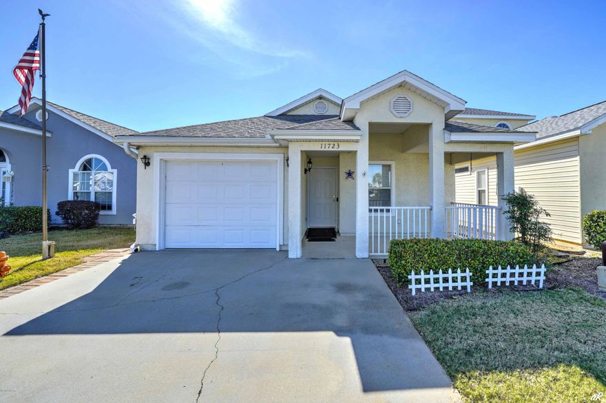 CURRENTLY UNDER CONTRACT, SELLER ACCEPTING BACKUP OFFERS  Location, Location, Location. Look at this Charming Home in the beautiful gated community of Palm Cove.  This Home is just a block away from The World's Most Beautiful Beaches and Shipwreck Island Water Park. Only minutes away from shopping at Pier Park, local restaurants, entertainment, and more. This 3/2 open floor plan has a screened in back patio that backs up to a wooded easement for privacy, security cameras with a monitoring system. Double vanity in master bathroom. Low HOA fees that includes two pools, picnic area, lawn maintenance, playground, volleyball court, trash pick-up and Security. Anyone would be fortunate to call this ''Home'', but It would also be a fantastic investment opportunity.