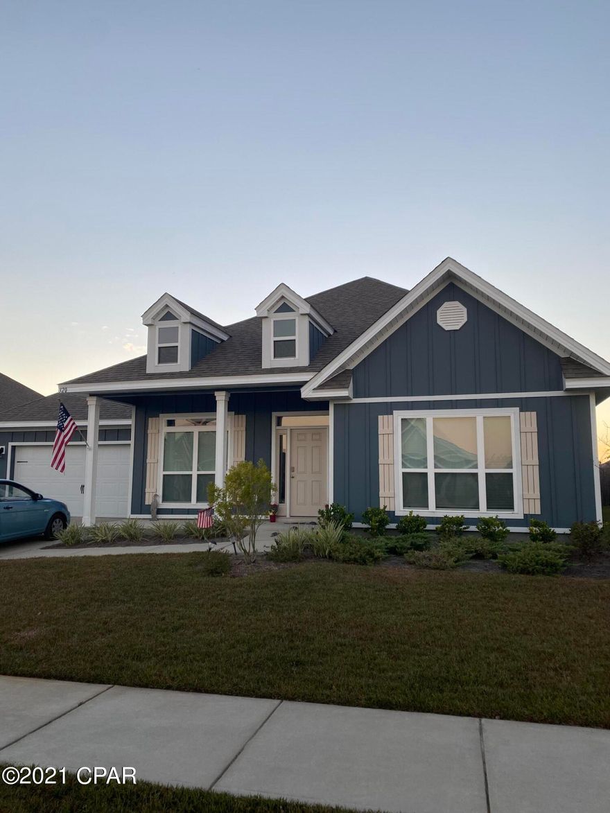 Great location for this 5 bedroom 3 bath home in excellent condition. open  floorplan with split bedroom also, Waterfront with a great view. Check out this popular and rarely available ''McKenzie'' 5bd/3 FULL bathroom D.R Horton premium build located in the desirable neighborhood of Bridge Harbor. You will fall in love with this bright and open floorplan with extra high celings, LVP flooring, and tray ceilings. This home offers plenty of room to grow with split-bedroom floorplan showcasing the first set of bedrooms plus full bathroom towards the front of the home and another set of bedrooms plus hall bathroom just off the kitchen. Master bedroom is tucked away just off the living room with it's spacious ensuite and private access to the back patio. Open kitchen/living room offers for easy conversations with family and friends. Large kitchen island, lots of cabinetry plus good size walk-in pantry makes for great meal prep.