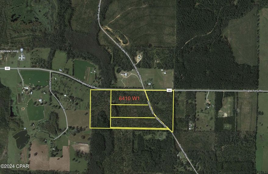 Dream Location for Country Living or Hunters Paradise either way you won't want to miss this opportunity! This Beautiful 38.64+/- Acres of prime land on a corner lot has so much to offer. paved rd on Douglas Ferry Rd. Bring your build plans, hunting gear, Horses and ATVS LOCATION LOCATION!!!! This Property has Easy Access to Panama City Beaches I-10, Hwy 79, Hwy 81, and Hwy 90. DEED RESTRICTIONS. SEE DOCUMENTS