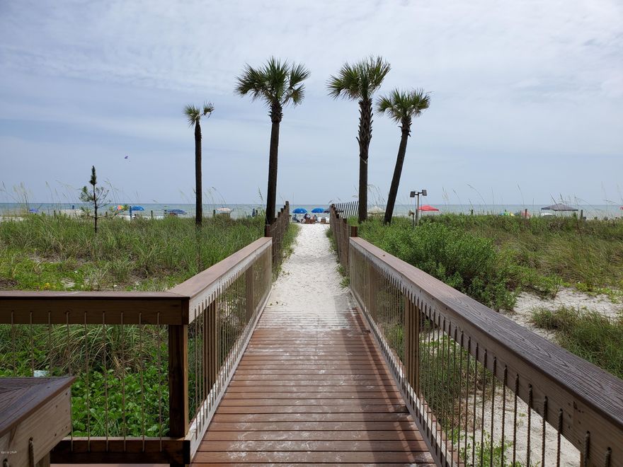 What can be better than to have your backyard be the world's most beautiful beaches and the gulf of mexico.  Use this as your primary, second home or as a fabulous piece of rental property.  Enjoy the beautiful sinsets from your private balcony.. With a large bedroom and 2 full bathrooms you can relax in absolute comfort.  Enjoy all the amenities offered by Edgewater including heated pools, tennis courts, full servive bars and restaurants, fitness center, hot tubs and much much more.  24 hour security provides peace of mind.. A must see..