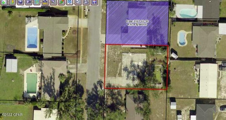 CURRENTLY UNDER CONTRACT, SELLER WILL CONSIDER BACKUP OFFERS  Price Reduced!! Residential lot located in a well-established neighborhood just minutes from Tyndall AFB and downtown Panama City. Featuring an in-ground pool, sidewalks, and foundation. Debris from the previous home has been removed from the property and is ready for you to build your next home. Contact listing agent for a recent survey.