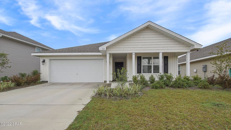 CURRENTLY UNDER CONTRACT, SELLER ACCEPTING BACKUP OFFERS--Sought-after 4bd/2bth Ryder floorplan located in the Bridge Harbor community in Callaway. This home offers split bedroom floorplan with two bedrooms and full bath located near the front of the home and 3rd bedroom plus dedicated laundry room across the hall. Vinyl flooring is featured throughout the main living areas and carpets in all the bedrooms. 8'ft ceilings with recessed lighting make the living area's open concept inviting for guests and gatherings. The kitchen showcases large kitchen island, stainless steel appliances and pantry closet for additional storage. The spacious master bedroom can be found just off the living room that includes double-vanity master bathroom with shower and two walk-in closets. This home does include irrigation system for front and backyard and just steps away from the community pool/pavilion and mailboxes across the street. Bridge Harbor is located just a few short miles from Tyndall AFB, shops and restaurants.....Call today to schedule your tour! All sizes/measurements are approximate; Buyer to verify if important.