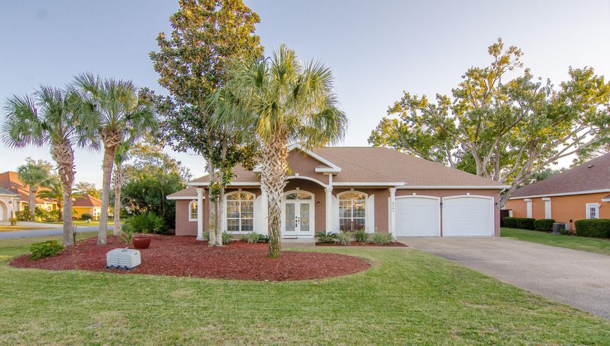 *INGROUND POOL *NEW ROOF *SPLIT FLOOR PLAN *CORNER LOT

This home features 3BR, 2BA w/office and is located less than 2 miles from the world's most beautiful beaches in the well established neighbourhood of Palm Bay. When you enter the home you will be greeted with soaring ceilings and a formal entry leading to the large living room. The kitchen is off of the living room and showcases stainless steel appliances, a gas range and beautiful white cabinets. The formal dining room and breakfast nook is located off of the kitchen. The master bedroom has a grand entrance with french doors, it is a great size and overlooks the pool. The master bathroom has a huge walk in closet... double vanities, a jacuzzi soaking tub, separate shower and a toilet room. On the other side of the home you will find three spare bedrooms and a spare bathroom. You will love the oversized two car garage. When you head outside you will notice the beautiful backyard with a wooden privacy fence, a covered patio and an inground swimming pool. Enjoy a long day at the beach before heading home to swim and grill out with the family. Finish the night off with a relaxing soak in the jacuzzi tub while reading a good book before bed. All property. All sizes and ages are approximate, please measure and/or verify if important.