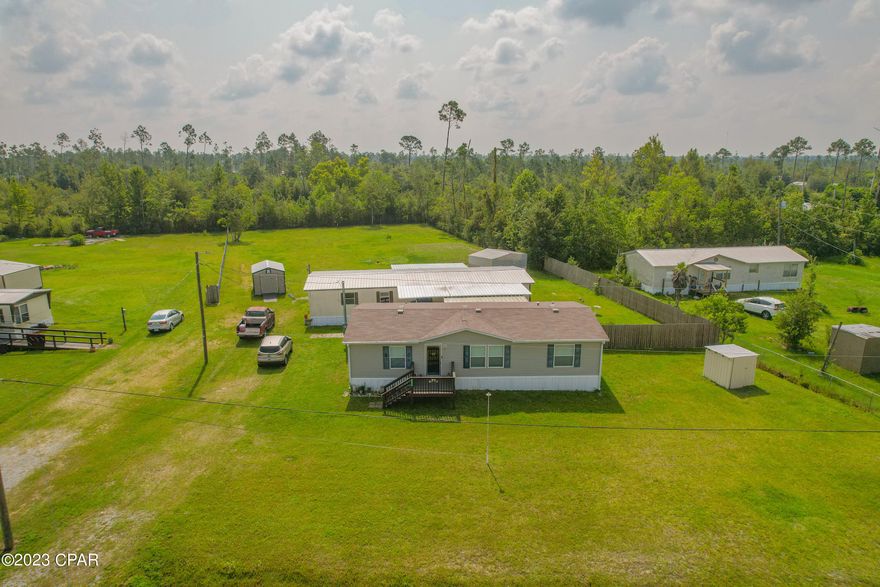 CURRENTLY UNDER CONTRACT, SELLER WILL CONSIDER BACKUP OFFERS. Great investment opportunity with this multi-family property! Live in one home and rent the other for cash flow, or make this into a multi-generational home with family nearby. The first home is 3BD/2BTH, built in 2019 and has 1,296 sq ft of comfortable living space. The master is large, and has an en suite bathroom and walk in closet. The other two bedrooms are spacious, and have access to the 2nd bathroom. Behind the home there's a large covered deck and walking area. The second home is 4BD/2BTH, 1,440 sq ft. , and has a new roof. The homes have been well maintained and cared for, and sit on nearly one acre! This property is a must see in person!