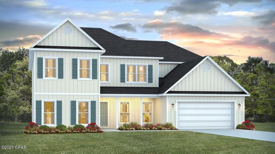 The Elliot plan is a stunning two story, 5 bed, 4 bath home located in the Plantation at College Point community! As you enter this home, you will find an office to the left, and the dining area directly on the right. The family room is open and spacious with a view of the covered porch.  Bedroom 1 is situated right off the family room and features a bath with dual sinks, a fiberglass tub, separate tile shower. The second level also features the additional bedrooms and a large media/game room. Perfect for a family game or movie night! **Get up to 10k in Closing Costs if contract executed by 2/28/22 and closed by 3/31/22 when using a preferred lender! ** This home comes standard with a Smart Home Technology package which includes a KwikSet keyless entry, Skybell doorbell, automated front porch lighting, an Echo Dot device, and Quolsys touch panel which can be integrated to control your lighting, thermostat, front door and so much more. 

This home is being constructed with the Zip Sheathing system, providing greater protection than a traditional housewrap from damages due to wind, rain, and extreme weather. A builder 10-year structural warranty is also included.

Pictures may be of similar, but not necessarily of subject property, including exterior and interior colors.