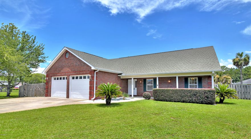 This large 5 bedroom 3 full bath home sits on a cul de sac and offers a screened inground pool, private Florida room off of the master bedroom with a hot tub, large lot, RV/boat parking, formal dining room, eat in breakfast area, living room with fireplace, and MUCH more!!! You will not want to miss out on this unique home, close to Tyndall AFB. Custom kitchen with stainless steel appliances and pantry. The master suite offers a separate shower, 2 sinks, jetted tub, and private FL room. 2 other guest bedrooms and full bath downstairs and 2 bedrooms, 1 full bath, and sitting area/office upstairs. All sizes/info approx, please verify if important.