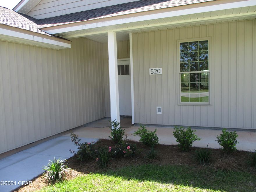 'CURRENTLY UNDER CONTRACT, SELLER WILL CONSIDER BACKUP OFFERS'   Beautiful three bedroom two bath home with open floor plan and raised ceilings in highly sought after Lynn Haven.  Large kitchen island with breakfast bar that can be great for entertaining.  Lovely cabinets and LVP flooring.  Energy efficient home with vinyl windows and good cents insulation.  Landscaped yard with sprinkler system on an irrigation meter.   Come take a look.  close to boat ramp, park, and beach.