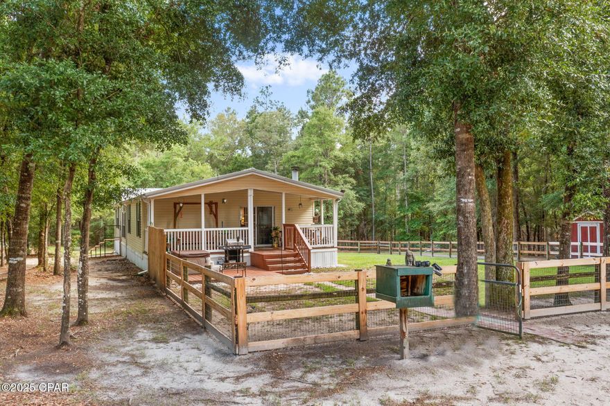 A Tranquil Country Retreat!

Come discover the perfect blend of peace and adventure with this beautiful, well-kept, 3/2 home situated on 4.5 Acres with Holmes Creek Access - Nestled in nature, this property provides a unique opportunity for those seeking quiet surroundings offering a serene country lifestyle.

Included in the sale is a 1/26 interest in the private boat ramp and roads, ensuring convenient entry to Holmes Creek for fishing, boating, and outdoor recreation. Whether you're looking to set up a weekend retreat or your homestead that has water access, this property delivers.
Enjoy the best of country living while staying close to modern conveniences. Don't miss this rare opportunity to own your slice of nature with the perks of private water access.