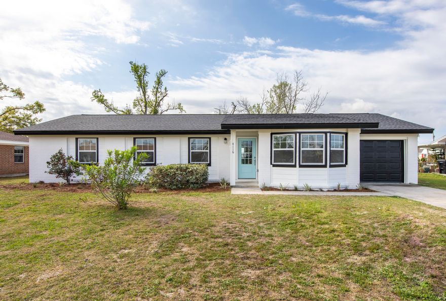 WOW! This 3 bedroom, 2 bath renovated home is something you'll fall in love with! Nicely decorated with a modern coastal flare from the flooring, colors and fixtures you'll see it'll put you into the Florida Living mood instantly! The living area including the family room, sitting area and dining room are all open to the kitchen. Great for entertaining your guest! Nice size bedrooms, garage, and large backyard! Home has been completely redone with new roof, sheetrock, cabinets, countertops, fixtures, appliances, A/C, hot water heater and so much more! Check it out before it's gone! Schedule your showing appointment today! Just a short drive to TAFB, close to different boat landings in the area, restaurants, shopping and approximately a 20 minute drive to the beach.