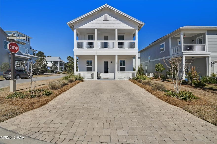 CURRENTLY UNDER CONTRACT, SELLER ACCEPTING BACKUP OFFERS

Grande Pointe is a beautiful waterfront community just north of Scenic 30A and the beautiful beaches of South Walton. This Florida beach home style plan features two covered porches, an open floor plan, along with 3 bedrooms & 2.5 baths. Entering the main level, you'll notice the 10' ceilings and beautiful upgraded Pickel Barrel wood flooring. Designed with the chef in mind, the kitchen includes stainless appliances, gas cooktop, wall oven, microwave, pot filler and microwave. White subway tiles and bright ivory cabinets with quartz countertops. The island provides additional cabinets and counter space. The dining room opens to a covered porch. On the 2nd floor, you'll find the master bedroom with en-suite bath, 2 additional bedroom The master bedroom is very spacious with two large closets and has a private balcony. Do you like to paddle board or kayak? This home is located on a corner lot and just a block from the largest dune lake in Florida, Lake Powell. There is also a community pool and club house just down the street. Grande pointe offers primary homes, 2nd homes and short-term rentals. Schedule your appointment to see this lovely home today.