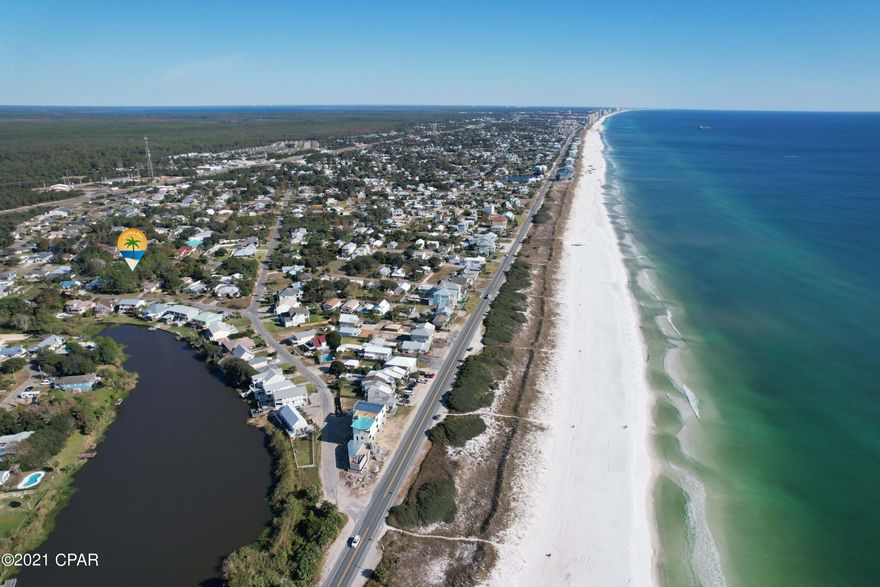 CURRENTLY UNDER CONTRACT, SELLER ACCEPTING BACKUP OFFERS - RARE FIND! 80' X 150' LOT in the WEST END of Panama City Beach, FL - Build your DREAM HOME on this 12,000 sq ft lot,  just a short golf cart ride or walk to the beautiful Gulf of Mexico! Clear the trees to build a home, but save the mature trees you want to keep! Gulf Vista is a well-established neighborhood with underground utilities, large lots, no HOA and no short-term rentals. Deed restrictions, plat drawing, and sellers disclosures provided.  The West End (west of Hwy 79) is a quiet stretch of the beach with few high-rise buildings, incredible views and a relaxed pace. Only 4 miles from Rosemary Beach, 6 miles from Pier Park and 18 miles from NW Florida Beaches Airport. Sunnyside Beach is a dedicated beach with a no build