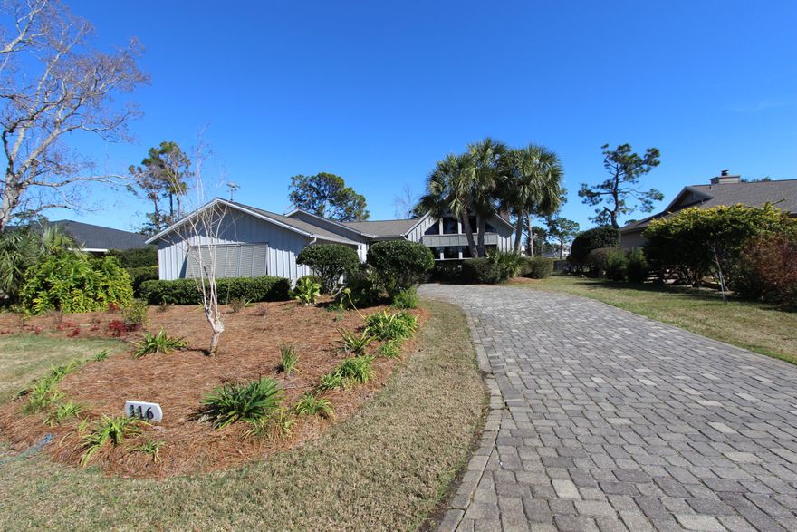 This remodeled Florida Cottage is a MUST SEE!! Absolutely gorgeous!! You will think you walked into the pages of a decorating magazine when you enter this home. Open, light, bright floor plan. The home was completely remodeled end of 2011 start of 2012. Exterior includes new HARDI BOARD SIDING; new ANDERSON WINDOWS & DOORS on back of house; new back deck, pergola and underpinning; also at the end of the deck - two outdoor shower heads with hot & cold water for cleaning up after a day at the beach; new gutters; new plumbing underneath house; new HVAC ductwork under house; new driveway with BRICK PAVERS; Bahama Shutters across front of house and new landscaping lights in backyard. Huge deck for entertaining! Interior features in the kitchen include new custom kitchen cabinets with GRANITE countertops, all new ENERGY STAR rated STAINLESS STEEL appliances including a Kitchen Aid SIX BURNER GAS stove top, BOSCH dishwasher, LG refrigerator, GE double ovens & 36 microwave; new custom gas fireplace; custom MILLWORK and CROWN MOLDING throughout; new BAMBOO HARDWOOD FLOORS throughout; new custom columns in dining area; new addition Master Bedroom with sitting area and small outdoor porch; new lighting fixtures and ceiling fans throughout; new solid wood interior doors; all popcorn ceilings have been removed and replaced with new ceilings and completely repainted inside. Master Bath has RAISED CABINETS with GRANITE countertop and dual sinks, walk-in shower with RAIN HEAD shower spray along with TRAVERTINE floors. Second bath has grey MARBLE FLOORS, subway tiles in the shower/bath combo, white MARBLE double sinks and CUSTOM CABINETS. The Guest Bedroom has access to the outdoor deck, a large walk-in closet with attic access, crown molding and bamboo floors. ADDITIONAL features include a brand NEW ROOF (Dec 2018), brand NEW 5-ton HVAC system (May 2014), continuous hot water heater; sprinkler system for the yard PLUS the property is located on what was the14th Hole of The Meadows Golf Course in Bay Point. Call today to see this beautiful home! Age, square footage, room sizes approximate - if important, please verify.