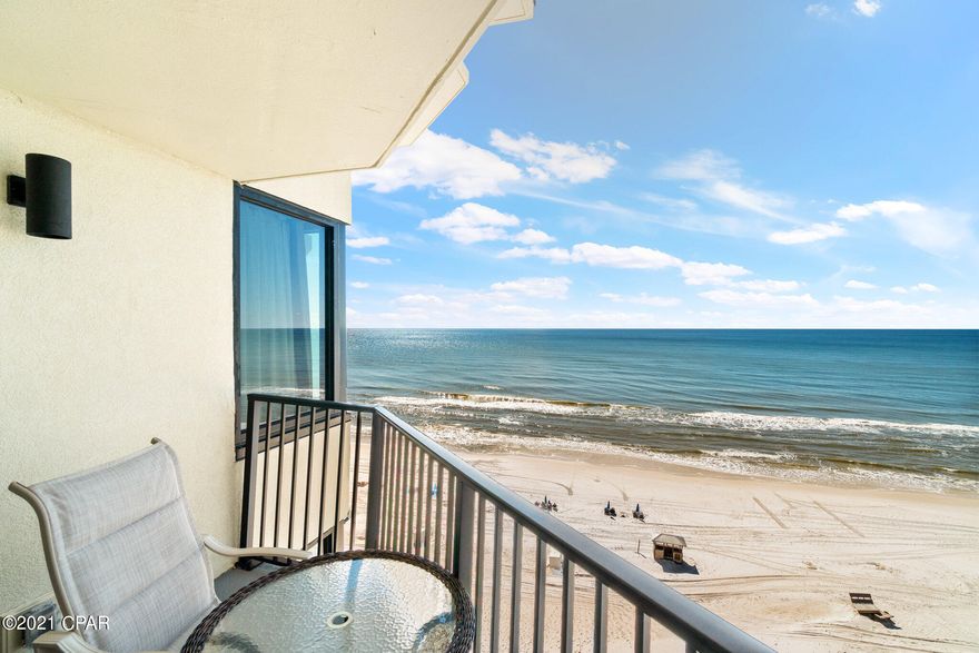 CURRENTLY UNDER CONTRACT, SELLER ACCEPTING BACKUP OFFERS. Incredible Views!  Well appointed condo in popular Sunbird is ready for new owners.  Upgrades include gorgeous granite in kitchen and bathroom, pendant lighting over bartop, pantry, custom built ins in bedroom, 18'' tile floors throughout, all tiled shower with frameless glass door, great beach decor, and spectacular ocean and beach views. Three newly resurfaced pools with new Trex decking. New windows and roof.  Great value for the money and perfect location right on the beach.