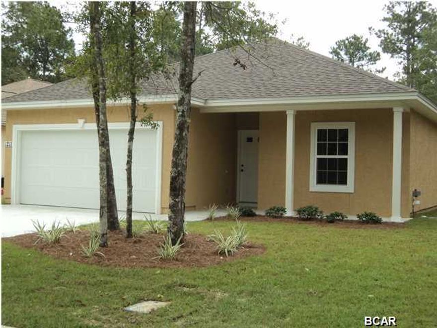 Newer and very nice 3 bedroom 2 bath home in the desirable Lynn Haven area; 2 car garage, stainless steel appliances. Large walk in closet in the master bath. Lawn maintenance included in the price.