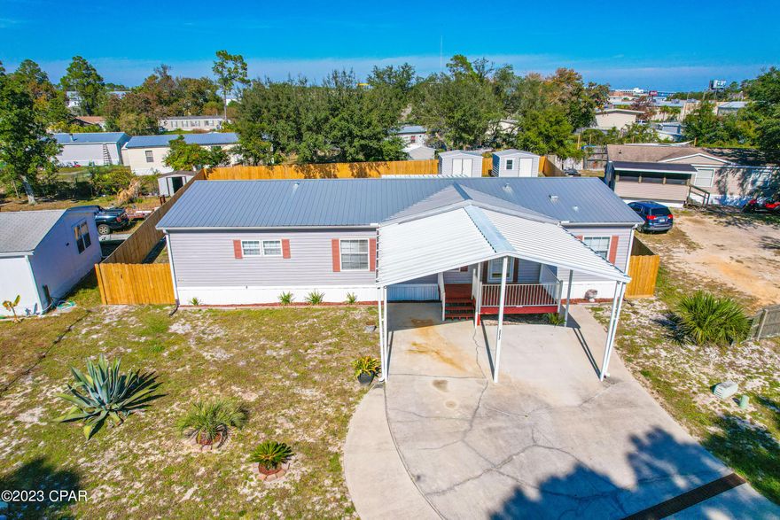 Very nice 3 bed 2 bath home. Roof was installed in 2018. The kitchen is large with center island and the primary suite is super spacious with a fantastic ensuite bathroom and closet big enough for two. You will love the covered porches on both the front and back of the home... perfect for relaxing after a day on the beach. And the Location... well it's simply amazing... Super close to shopping and dining options, St. Andrews State Park and the Gulf. The location is also convenient to Patronis school, Gulf Coast State College, FSU PC & the Navy Base. Home has been a well-cared-for property, come live the good life here on the beach!