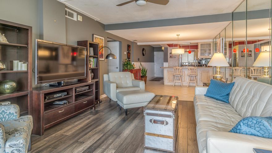 Check out the Virtual Tour.This complex is a gated community with 24-hour security, with 2 large swimming pools, one of which is heated, kiddie pool, game room, and community room with large kitchen, tennis courts and pool table. Few complexes on the beach can match the amenities and security of the Regency Towers. This is a beautiful unit that is expertly decorated and has many upgrades. All measurements and statements are believed to be correct but the buyer should verify all information.