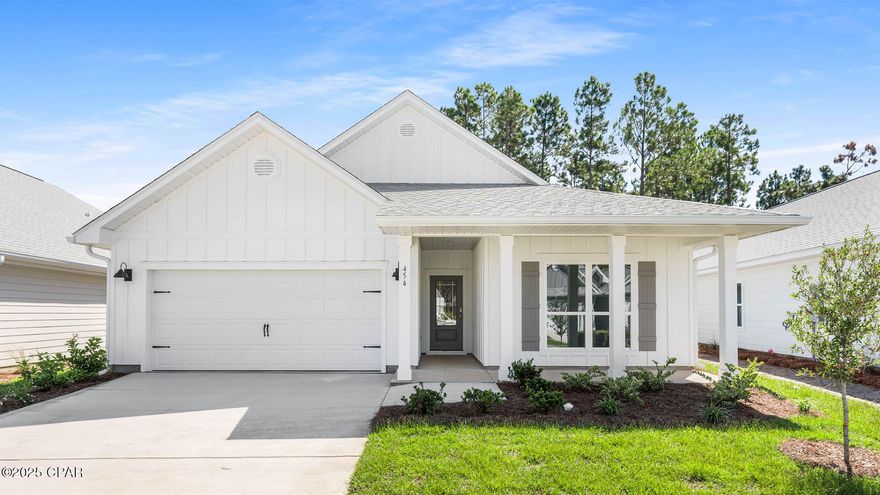 Welcome to 454 Wolcott Way, a new home at Bayside at Ward Creek in Panama City Beach Florida. This home is move in ready and features the Delray floorplan. As you walk into the home you will find two bedrooms off the entry hall with a full bath in between. The laundry room located across the hall is spacious and offers space for storage if needed. There is a fourth bedroom that could serve as an office space/ flex room/ bedroom next to the laundry room. The heart of this home is the spacious living area that is open to the kitchen.  



This floor plan flows seamlessly with beautiful EVP flooring throughout the main living areas and carpet in each bedroom. The kitchen is equipped with brand name stainless appliances including a smooth top stove, microwave, and dishwasher as well as a center island with lower cabinetry. The beautiful white cabinetry compliments the elegant quartz countertops and offers a bright feel to this spacious home. 

The primary bedroom is located at the back of the home offering a private retreat and it features an ensuite bathroom with EVP flooring, quartz countertops and beautiful white cabinetry. The bathroom is designed with two spacious closets, a large shower with glass enclosure and a dual sink vanity.  One of the most popular features of this Florida cottage is its large covered back patio for you to enjoy the Florida weather. This home offers Home is Connected® Smart Home package, DEAKO switches, 1-year builder warranty and 10-year structural warranty. Schedule your tour today.