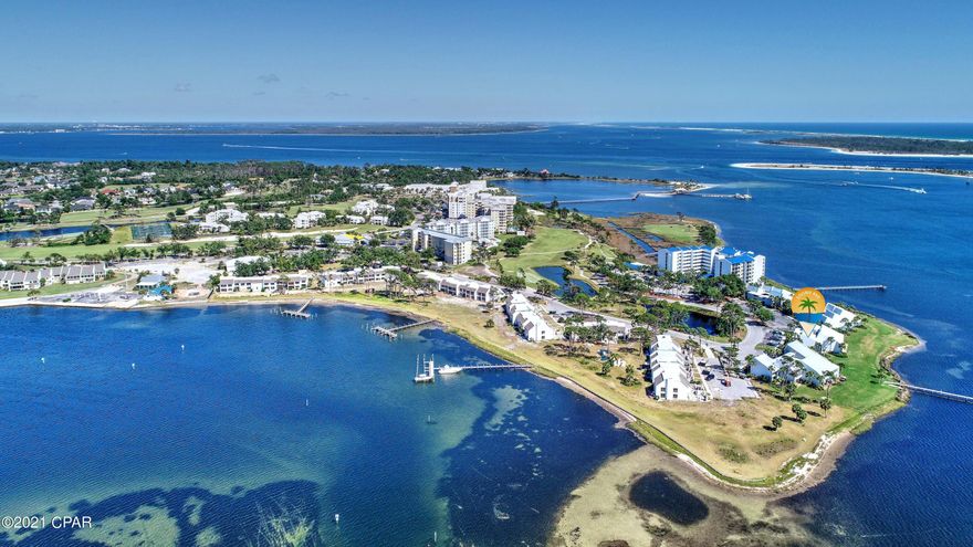 Under Contract - Taking Backups the phrase 'CURRENTLY UNDER CONTRACT, SELLER ACCEPTING BACKUP OFFERS' Much sought after Bay View Villas in Bay Point, enjoy the gorgeous sunsets with fantastic views overlooking Grand Lagoon and St. Andrews State Park while watching all the boats and wildlife from this 2 bedroom, 1 bath waterfront condo. Less than five minutes to the Gulf of Mexico. Bay View has its own private boat docks for your cruising enjoyment or dock fishing and the community is also Golf Cart friendly. The unit has been recently remodeled. Don't miss this unit!

**If measurements are important, please verify.