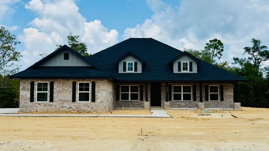 This lot is amazing with over half of an acre!!
The 2557 floorplan by Adams Homes is a stunning single-story home that offers spacious living areas and luxurious features. With 4 bedrooms, 2 baths, and a two-car garage, this home provides ample space for both relaxation and entertaining. As you enter the home, you are greeted by a grand foyer that is flanked by formal dining and living rooms. Continuing through the foyer, you'll find a spacious and open-concept family room, breakfast nook, and kitchen. The family room is the perfect place to gather with family and friends, featuring large windows that provide an abundance of natural light. The gourmet kitchen is a chef's delight, equipped with modern appliances, granite countertops, and plenty of cabinet space for all your culinary needs. The adjacent dining area offers a convenient space for enjoying meals with loved ones. In the back of the home, you'll find the luxurious master suite, complete with a spacious bedroom, walk-in closets, and a private master bath. The master bath features dual vanities, a soaking tub, and a private water closet, creating a spa-like retreat where you can relax and unwind. Three additional bedrooms with ample closet space and a shared full bath are also located on the opposite side of the home, providing comfortable and private living spaces for family members or guests. A centrally located laundry room adds to the convenience of this floor plan. Outside, a concrete patio extends your living space, providing a great place to enjoy the outdoors and entertain guests. The well-designed landscaping adds to the curb appeal of the home. The 2557 floor plan offers a perfect combination of style, functionality, and luxury. With high-quality construction, attention to detail, and modern finishes, this home is designed to exceed your expectations.