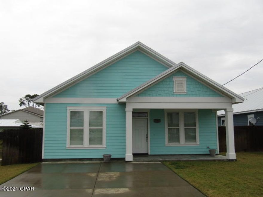 Walk to the beach from this 3 bedroom, 2 bath home featuring split bedroom floor plan, open kitchen with stainless steel appliances and island,granite countertops, open patio leading to large fenced back yard. Engineered wood floors in living, dining, kitchen and hall. Washer/dryer  and pool box are AS IS. Property is on septic system. ** $250 pet deposit/$50 pet fee/$25 month pet rent.