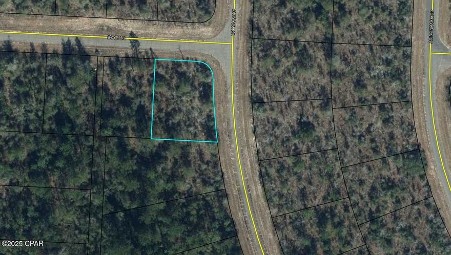 Great corner building lot in the rapidly growing community of Sunny Hills. This is a deed restricted (no mobile homes) community with no HOA. Located approximately 25 miles north of Panama City and 18 miles south of Chipley. Sunny Hills features a popular and affordable 18 hole public golf course and numerous fishing lakes. There are several major builders working in the subdivision to accommodate the growth pushing north out of town.  Great opportunity to invest in the future of the Florida Panhandle.