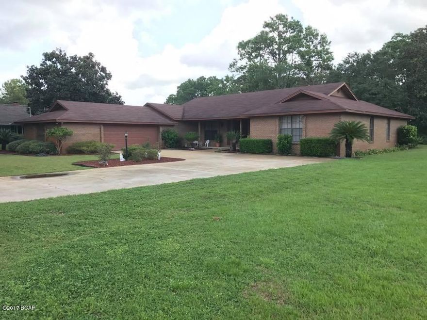 ***AMAZING CUSTOM-BUILT HOME ON DEEPWATER IN DESIRABLE LYNN HAVEN*** Homes like this don't come available very often! This extra-clean, 1-owner home shows pride of ownership. Extra fill was brought in when built to elevate the home above flood level, extra clips were put in the roof, and it even has A 7-CAR GARAGE!!! Part of the garage has the ceiling finished so that it can easily be converted to extra living space, such as a 4th bedroom, mancave, workshop, or mother-in-law quarters. The XL family room has a triple-slider and is also flanked by wood beams and a large stone fireplace adding that extra bit of charm to this perfect gathering spot. AC IS ONLY 2 MONTHS OLD. THE EXTERIOR HAS BEEN FRESHLY PAINTED AND THERE IS ALSO A NEWER DISHWASHER, NEWER DISPOSAL, TASTEFUL LANDSCAPING, AND A COZY COVERED FRONT PORCH. The backyard features an open patio, a large gazebo, large yard, mature trees, and unbelievable views of the water. Hop on your boat for a short ride to North Bay or the Gulf of Mexico! There is even a magnificent tree in the backyard that would be perfect for a treehouse (see photos.) Call today to schedule a private tour! All information and measurements believed to be true and accurate--please verify if important.