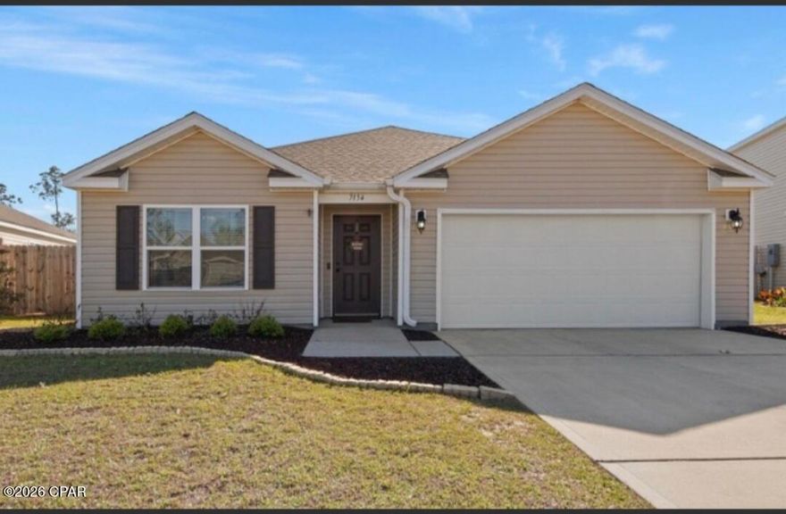 Welcome to this beautifully maintained 4-bedroom, 2-bath ranch-style home, perfectly situated on a quiet street in the highly sought-after Barretts Park community, just off Highway 231. This prime location offers both convenience and tranquility--near Publix, Starbucks, and multiple dining options and just a quick 25-minute drive to the beach.

Backing up to a peaceful pond and wooded area, this home provides a private, serene setting ideal for enjoying your morning coffee, unwinding with afternoon tea, or hosting family and friends.

Inside, luxury vinyl plank (LVP) flooring flows seamlessly throughout the main living areas, while the bedrooms feature cozy carpet and updated ceiling fans for added comfort. New paint, and BRAND NEW APPLIANCES !
 Seller offering 1k towards concessions, Come and view this one today!