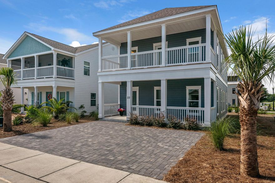 This new home is beautifully updated and ideally situated in West Shore Place, a newer Inlet Beach neighborhood of only 48 homes located just 1/2 mile from a great beach access with plenty of parking and just a short stroll to Rosemary Beach and the shops, dining and entertainment at 30 Avenue.

This home features 2 x 6 construction,

impact resistant glass windows and doors, full cased windows inside and out, hardwood floors, 9' ceilings with crown moulding, upgraded stainless steek appliances, glass kitchen backsplash, granite countertops, comfort height water closets, an irrigation system, two 8' x 24' covered porches and an oversized, brick paved driveway. You will love the open plan with loads of natural lighting.  The open kitchen features an expansive breakfast bar, plenty of 30'' long wood cabinets, granite countertops and upgraded appliances including a double door stainless steel refrigerator with water and ice. There is a half bath and laundry room with cabinets plus extra storage space with a closet under the stairs on the first level.
The 2nd level offers two good sized guest bedrooms, a full bath and a
 generous sized Master bedroom with a private 8' x 24' wide covered balcony , walk-in closet, large shower and expansive vanity. 
Dare To Compare! This is the most upgraded home in the entire neighborhood at a great low price!
