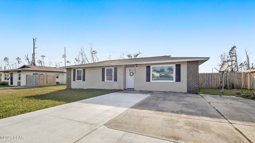 CURRENTLY UNDER CONTRACT, SELLER ACCEPTING BACKUP OFFERS. Well cared for & affordable home in Lynn Haven! This nice home features many updates done in 2019 such as new roof, HAVAC, interior paint, flooring, kitchen cabinets & countertops. You'll love the large family room & separate living room! So much living space in this home! The kitchen has lots of counter space, crisp white cabinetry, pantry & a spacious dining area. You'll appreciate the nice owners suite w/full bathroom. The two additional bedrooms are spacious & have great closet space. The fully fenced back yard is huge and features an attached 10x4 storage room perfect for garden tools. Have several vehicles , RV or boat?  The driveway has recently been extended & can accommodate just about anything! Truly a must see!