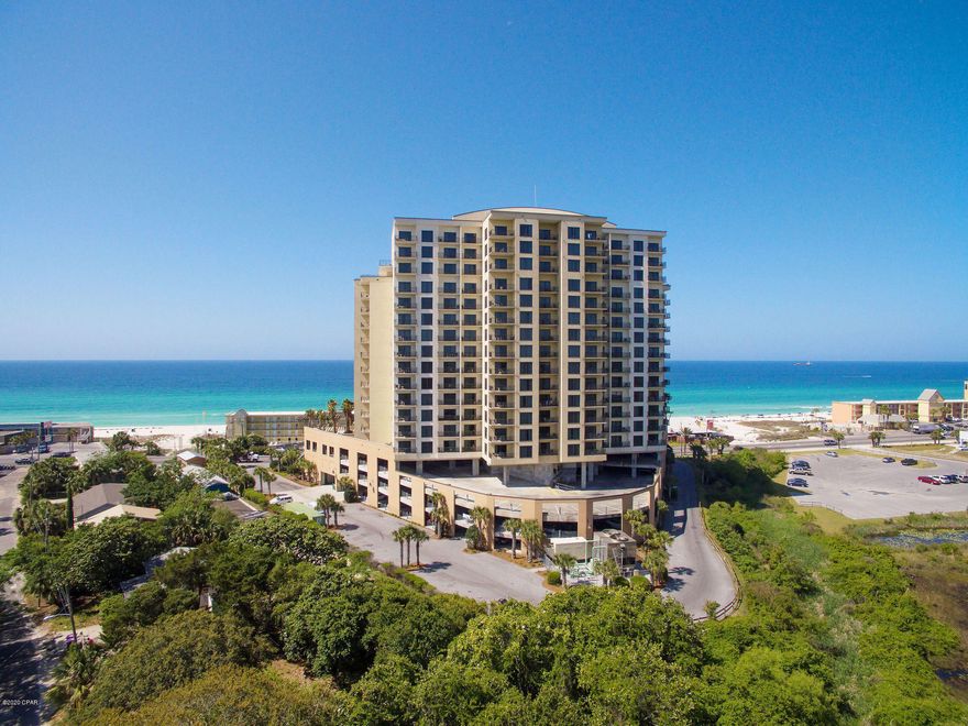 Lowest priced studio in the entire building! This beautifully updated Origin unit is just across the street from the World's Most Beautiful beaches! Right in the heart of Panama City Beach and close to everything, it has upgraded tile flooring, kitchenette with backsplash, and has smart heating and lighting controls installed so you can monitor from your phone! Building amenities include an unbelievable 4th floor pool terrace, game room, theatre room, BBQ and picnic areas, fitness room, sauna, and observation decks. Make an appointment to see this one today!