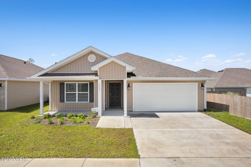 This is a 4-bedroom 2 bath home with a large backyard. Two car garage. The kitchen features a double oven and a built-in microwave, stove, refrigerator and dishwasher.  There is covered patio for those summer barbeques.