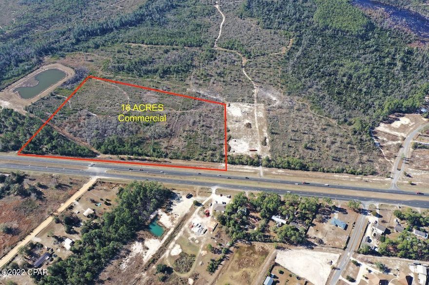 Great Commercial land on Hwy 77, over 1,000' of Hwy frontage. C-3 General Commercial Zoning. Water and Sewer at The Hwy.