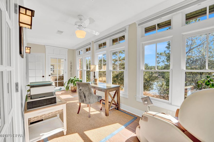 Rarely will you see a home in the Wild Heron Subdivision at Linkside come on the market!  This 3 bedroom/ 2 Bath Condo has over 2300 sq ft with a large custom elevator , granite , new HVAC units, freshly painted, Anderson Windows, oversized water heater, a new roof, open floor plan, 10 ft ceilings, crown molding, GE Profile appliances , and upgrades throughout. An amazing view of the pond from the Florida room is serene! Enjoy swimming in one of two pools, Lake Powell, kayaking, a fire by the lake, fishing , water skiing , golfing at Sharks Tooth Private Golf Club , tennis, boating, a state of the art fitness center, a park, minutes to 30-a, Pier Park and the sugar white Panama City Beaches. Call today for a showing!