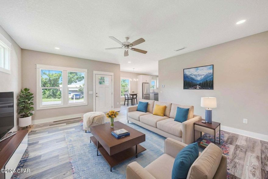 Welcome to your ''Like new'' home, Seller is offering up to 3% ($8550) Seller Concessions of sale price.  
* rate subject to change without notice ASK US ABOUT Affordable Housing loan - oers 100% ﬁnancing with no MI for a sales price up to $350,000.

Perfectly situated on a spacious corner lot! This beautifully designed 3-bedroom, 2-bathroom residence offers 1,349 square feet of comfortable living space with thoughtful upgrades throughout.



Highlights Include:

Durable Hardi Board siding

Stylish LVP flooring throughout

Elegant granite countertops

Designer subway tile shower in the master suite

Spacious walk-in closet and large pantry

Energy-saving spray foam roof insulation

Low-E windows and glazing for improved efficiency

Long-lasting Galvalume metal roofing

Step inside to find 9-foot ceilings, luxury vinyl plank flooring, and gorgeous granite countertops that elevate the home's modern style. The open-concept layout makes entertaining easy, while natural light enhances every room.

Built for both style and durability, the exterior features Hardie Board siding and a metal roof, delivering a sleek, low-maintenance finish that will last for years to come.

Located just a short drive from Mexico Beach, Panama City Beach, and Tyndall Air Force Base (TAFB), you'll love the convenience of nearby shopping, dining, and coastal recreation.

Whether you're settling down or looking for a low-maintenance investment, this home combines quality construction with everyday comfort in an convenient location.