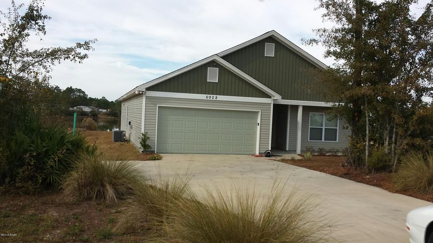 Beautiful lake front home in quiet neighborhood! This home is only two years old and it is in immaculate shape. Open floor plan, large master bedroom, stainless steel appliances, and a covered back porch with a lake view. This home is a must see!