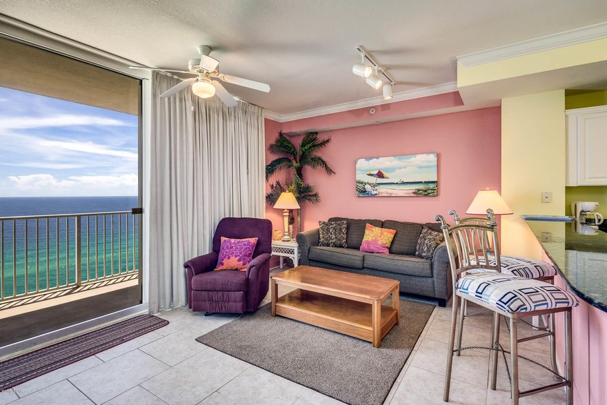 Welcome to Tidewater 1507! This beachy, upscale vacation condo boasts a relaxing beach front balcony perfect for enjoying the coastline views and unforgettable gulf sunsets. Kitchen has granite counter tops with a breakfast bar. Tile throughout the main living space. With the hallway bunks and a sleeper sofa, this condo will sleep 6 comfortably. Tidewater Resort offers the ideal beach location for its owners and guests. PIER PARK which offers a variety of shopping, fine and causal restaurants, many activities all within walking distance from Tidewater. Panama City Beach Airport is a quick 20 mins away allowing easy travel. Whether it's a vacation getaway or investment opportunity, you can't go wrong with this fantastic beach condo.