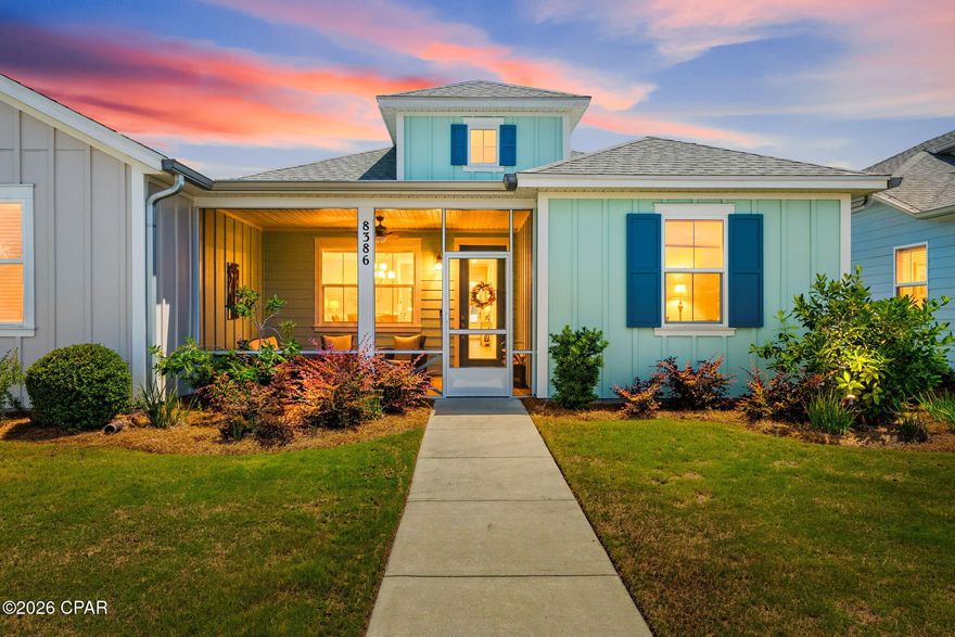 Welcome to Your Slice of Paradise at Latitude Margaritaville Watersound!

Step into the ultimate 55+ resort-style living with this pristine Camelia floor plan, perfectly situated at 8386 Jollymon Way in the highly sought-after Latitude Margaritaville Watersound community. Why wait months for a new build when your coastal dream home is ready right now?

As you approach this charming beach cottage, the inviting covered front porch sets the tone for relaxed Florida living. Inside, the popular Camelia layout offers an expansive, open-concept design boasting over 1,300 square feet of bright, airy living space. Vaulted ceilings soar above the main living area, perfectly complementing the coastal-inspired luxury vinyl plank flooring that flows seamlessly throughout. The chef's kitchen is an entertainer's delight, featuring premium stainless-steel appliances, sleek stone countertops, and upgraded soft-close shaker cabinetry. Retreat to the spacious primary suite, complete with a generous walk-in closet and a beautifully appointed en-suite bathroom.

Beyond your front door, the legendary Latitude Margaritaville lifestyle awaits. Jump in your golf cart and head down to the Town Square--the beating heart of the community. Spend your days lounging by the resort-style Paradise Pool, grabbing a bite at the Latitude Bar & Chill, or staying active at the Fins Up! Fitness Center, pickleball, and tennis courts. With live entertainment at the amphitheater, dog parks.  Every day feels like a vacation.

Located just minutes from the pristine beaches of the Emerald Coast and scenic Hwy 30A, this home blends luxury, convenience, and endless fun. Don't miss your chance to secure this Camelia cottage and start living your best beach life today. Schedule your private showing before the sun sets on this incredible opportunity!