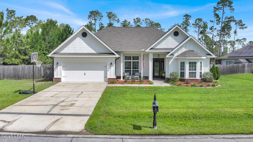 Just 10 miles to Tyndall AFB. This home sits in the gated community of Laird Point. Just a short distance to town, yet the community offers privacy and large lots with plenty of space to enjoy the outdoors in the fenced in backyard. 5.125% assumable VA loan for qualified buyers, allowing you to take advantage of an attractive interest rate and potential savings Stunning & Move-In Ready!
Welcome to this beautifully maintained 4-bedroom, 2-bathroom home located in the desirable gated community of Laird Point. From the moment you walk in, you'll be impressed by the raised ceilings, spacious open-concept layout, beautiful electric fireplace with shiplap accent wall and thoughtful updates throughout.

The main living area features brand-new LVP flooring, while the kitchen shines with updated quartz countertops and refreshed cabinet hardware. A charming barn-style accent door opens to an additional sitting area—perfect for a home office or cozy retreat. The oversized master suite offers its own private sitting area, ideal for relaxing at the end of the day.

Step outside to a large, fully fenced backyard complete with a screened-in patio, providing a great space for entertaining or enjoying quiet mornings.

Enjoy the privacy and amenities of Laird Point, including tennis and pickleball courts, scenic walking areas, and breathtaking Bay views—all with low HOA fees.

Don't miss your chance to see this exceptional home in person!