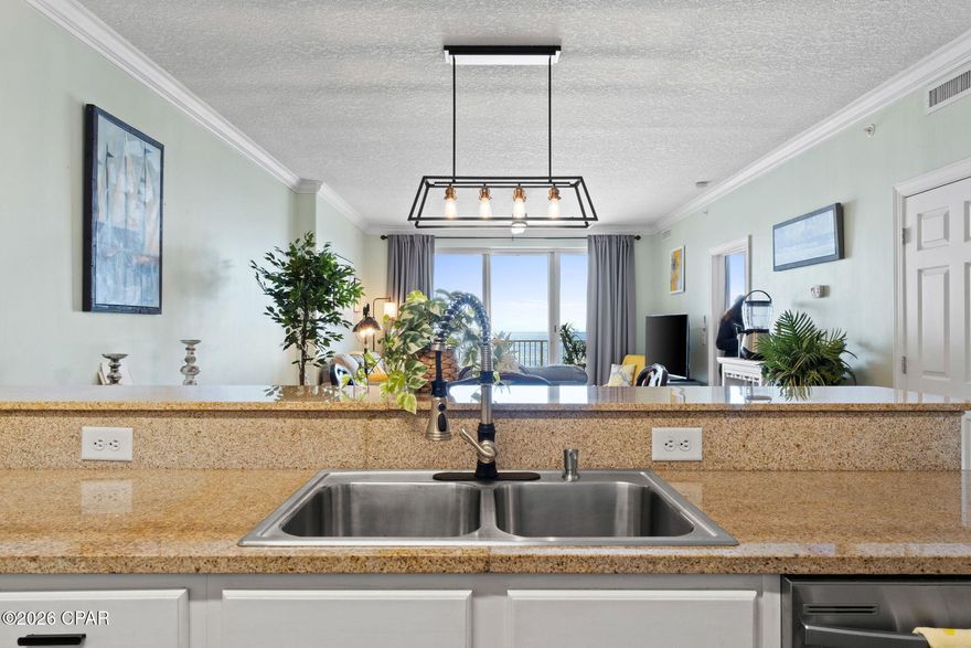 Experience elevated coastal living in this meticulously renovated, fully furnished, turn-key 2-bedroom, 2-bath Gulf-front residence, perched on the 18th floor of the sought-after Ocean Reef Condos in Panama City Beach. Designed for effortless ''lock-and-leave'' ownership, this home offers breathtaking, unobstructed panoramic views of the emerald waters from an expansive private balcony—perfect for morning coffee or sunset cocktails. Completely reimagined with modern coastal elegance and high-end rental performance in mind, this residence features: Interior Highlights
Floor-to-ceiling windows and a spacious private balcony showcasing endless Gulf views. Coastal-modern kitchen with brand-new, top-of-the-line appliances, soft-close cabinetry, and premium granite countertops, Tile flooring throughout, fresh neutral paint, and designer lighting. Dual Primary Suites
Two spacious king-sized primary suites, each with renovated en-suite baths featuring modern vanities and fixtures
Gulf-view primary suite with private balcony access and walk-in closet
Turn-Key Comfort, Sold fully furnished with professionally curated coastal décor
Comfortably sleeps six with high-quality bedding and modern living room furnishings. Bright, open-concept layout maximizing Gulf views from the kitchen, dining, and living areas Resort-Style Amenities. Ocean Reef Condos offers direct beach access and an exceptional amenity package, including a Gulf-front outdoor pool, heated indoor pool, hot tub, sauna, steam room, and a sixth-floor fitness center with Gulf views. Covered parking and a prime Front Beach Road location place you close to Gulf World Marine Park, dining, and attractions—while maintaining a quieter, boutique resort feel. This rare Gulf-front offering seamlessly blends luxury upgrades, income potential, and an unbeatable beachfront lifestyle. Schedule your private showing today and experience the Emerald Coast at its finest.