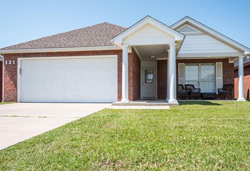 Are You Ready to Move Right Away?  Look no further...move-in ready home in the quaint and cozy Lake Marin subdivision.  From the covered front porch, step inside this adorable home with its distinctive open floor plan and vaulted ceilings.  Featuring a living room/dining room combo you will love entertaining in this spacious layout. The well-equipped kitchen is open to the dining and living area and has plenty of cabinets and counter space.  Adjacent to the kitchen is the laundry/utility room with access to the privacy fenced backyard and covered patio. The generously proportioned master bedroom affords much privacy and has a large walk in closet.  The master bath features a double vanity and seated walk in shower. You can also access the covered patio from the living and master bedroom area. The other two bedrooms have a Jack and Jill bathroom and large spacious closets. Lake Marin access is provided to owners, so bring your kayaks and canoes. Home has a new roof. This 2 car garage home is conveniently located near shopping, schools, restaurants, medical facilities and major routes! Schedule an appointment today. All information is approximate and should be verified if important.