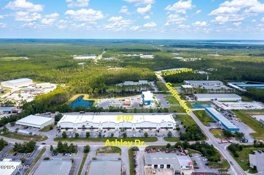 Unit 107 has 1,500 Sf of office space with 7,860 SF of high bay warehouse area, three loading docks and fenced rear yard area. 

Base Rent is $16.50 per SF plus NN charges estimated at $2.00 per SF