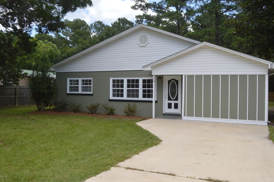 Updated home! New cabinets, granite countertops, new appliances, paint, carpet, lighting, vanities and more. This newly updated home has a HUGE, fenced in back yard with a nice storage building as well. Trendy barn doors in the master bedroom and bathroom. New tile in the ''wet'' areas.  New HVAC. Large laundry/mud room with a wash sink. Near TAFB and short drive to the beaches!!