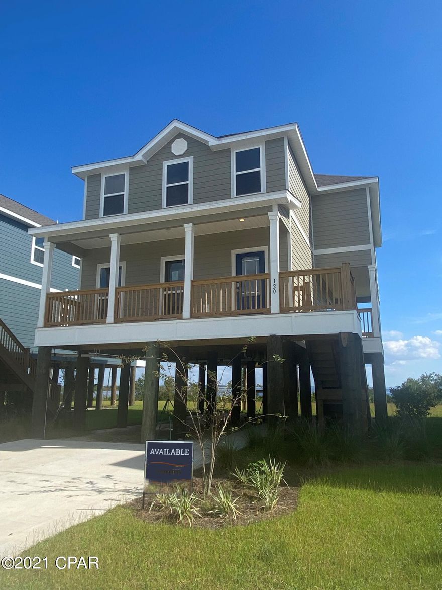 A MUST SEE! The Ole Southside plan is a 3 bed, and 2 ½ bath home in Bridge Harbor with breathtaking waterfront views! As you enter the home, the family room opens up to the dining area and to a hall with a half bath and coat closet. In the kitchen, you will find a large pantry and a separate breakfast area with views of the back porch and water. The second floor hall leads to a laundry closet and bedroom 1 that has a walk-in closet. The bathroom features a linen closet, dual sinks, a separate shower and tub. The second and third bedrooms have large closets and the the second full bath has a linen closet and a shower/tub combo. Conveniently located near shopping, dining, and Tyndall Air Force Base - this community is the perfect place to call home! This community is perfect for families of all sizes and any active military, as the location of this neighborhood is only minutes away from Tyndall Air Force Base. If you're looking for the perfect community, you've found it. 

A standard Smart Home package includes a KwikSet keyless entry, Skybell doorbell, automated front porch lighting, an Echo
Dot device, and Quolsys touch panel which can be integrated to control your lighting, thermostat, front door and so much more.
A builder 10 year structural warranty is also included.


Pictures, photographs, floor plans, elevations, features, colors and sizes are approximate for illustration purposes only and will
vary from the homes as built. Home and community information including pricing, included features, terms, availability and
amenities are subject to change and prior sale at any time without notice or obligation. For Move-In/Completion Estimates:
Ready dates are estimates only. Timing of completion of construction and buyer move-in are subject to contingencies
contained in home purchase agreement and governing jurisdictions issuance of a certificate of occupancy, and may change
due to forces majeures and other delays or disruptions outside the reasonable control of the Builder.