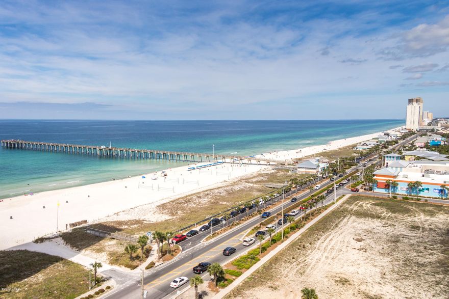 First pre-construction condos in Panama City Beach in 10 years! Adjacent to Pier Park and a quick walk to City Pier. Luxury interiors w/stainless steel appliances, quartz counters, 9 ft. ceilings, 10 ft. wide balconies. Amenities include lagoon-style pool, large fitness center, snack bar and parking garage